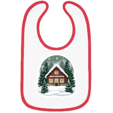 Discover Cozy Cabin in Winter Wonderland Bibs