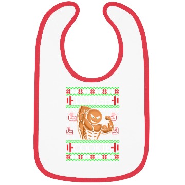 Discover Gingerbread Man Funny Christmas Workout Gym Ugly Bibs