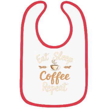 Discover Eat Sleep Coffee Repeat Coffee Funny Coffee Bibs