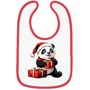 Discover Pandas Christmas Bibs