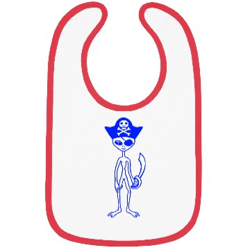 Discover Alien Pirate Captain Funny Extraterrestrial Being Bibs