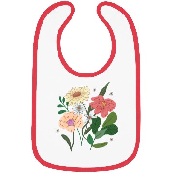 Discover Fully Blossom Flowers Bibs
