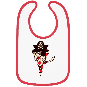 Discover Evil Fast Food Pizza Pirate Captain Cool Eye Patch Bibs