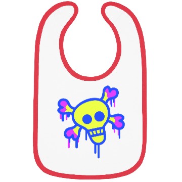Discover Pirate Skull and Bones Skeleton Graffiti Drops Fun Bibs