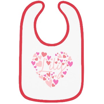 Discover I love Lily hearts in Green Bibs