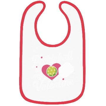 Discover Valentines Day Pickleball Paddle Ball Heart Cute Bibs