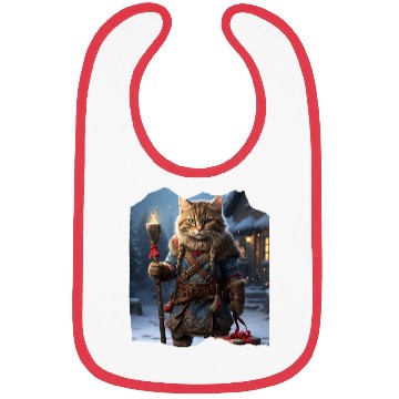 Discover Christmas Viking cat Bibs