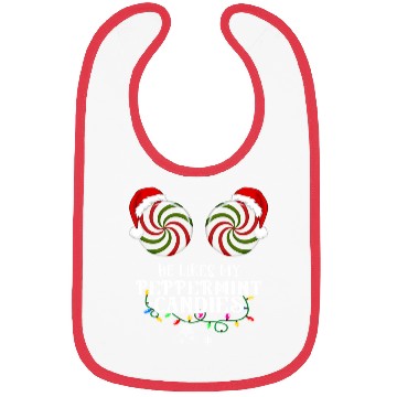 Discover He Likes my Peppermint candies couples Xmas Bibs