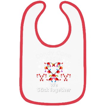 Discover Candy Cane Crew We Stick Together Christmas Bibs
