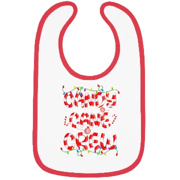 Discover Candy Cane Crew Christmas Lights Funny Xmas Party Bibs