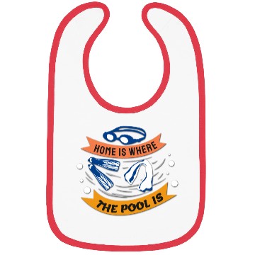 Discover Home is Where The Pool is - Swim Design Bibs