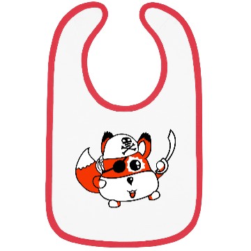Discover Little Cute Captain Fox Pirate Animal Eye Patch Bibs