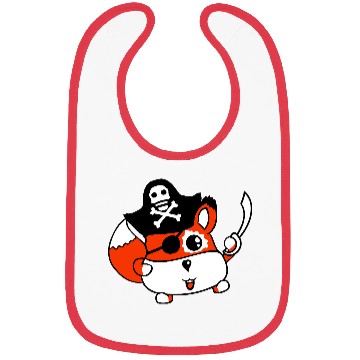 Discover Little Cute Captain Fox Pirate Animal Eye Patch Bibs