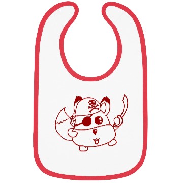 Discover Little Cute Captain Fox Pirate Animal Eye Patch Bibs