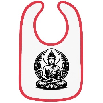Discover Meditating Yoga Buddha Mindfulness Meditation Bibs
