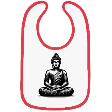 Discover Yoga Buddha Enlightenment Meditation Tattoo Style Bibs