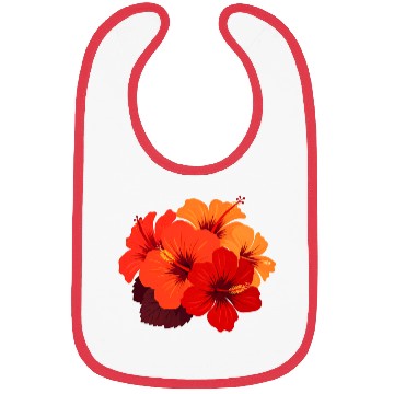 Discover Vivid Hibiscus Tropical Floral Design Bibs