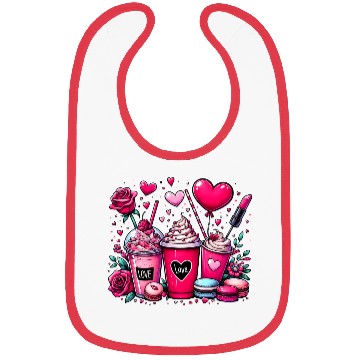 Discover Valentines Day, Valentine Retro Bibs