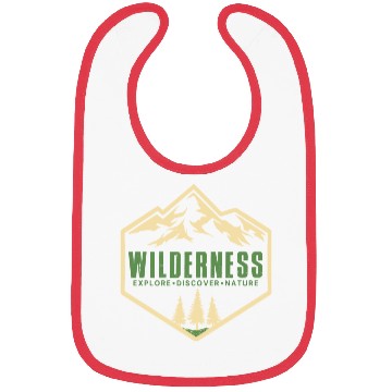 Discover Wilderness Artwork simple design mountain days Bibs