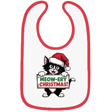 Discover Meow-ery Christmas Bibs