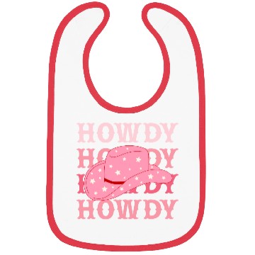 Discover Howdy Cowboy Star Hat Bibs