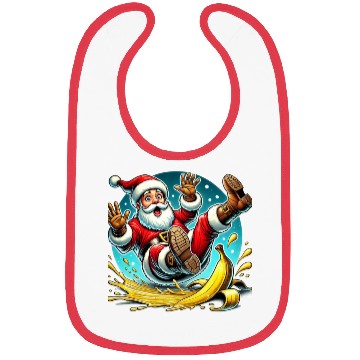 Discover Christmas Chaos: Santa’s Banana Slip Bibs