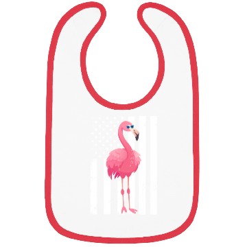 Discover Flamingo US Flag Flamingo Bird Bibs