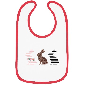 Discover Happy Easter Cute Easter Leopard Bunny Rabbit Bibs