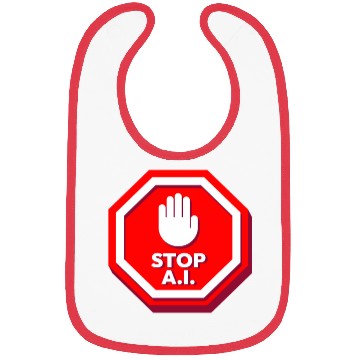 Discover Stop Ai Sign Against AI Bibs