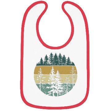 Discover Retro Forest Trees Outdoors Nature Bibs