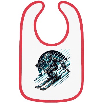 Discover Futuristic Skiing Robot Adventure Bibs