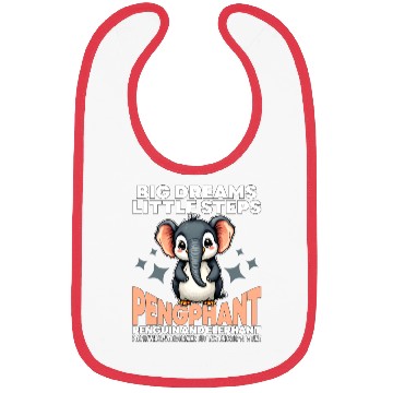 Discover BIG DREAMS LITTLE STEPS - PENGUIN AND ELEPHANT Bibs