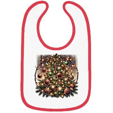 Discover Sparkling Christmas Lights on Pine Tree Bibs