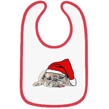Discover Mops pug christmas Bibs