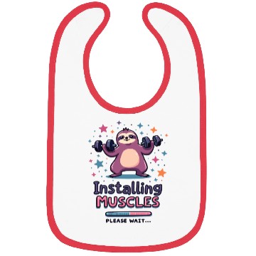 Discover Installing Muscles Please Wait Lazy Fitness Bibs