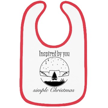 Discover CHRISTMAS MINIMALIST INSPIRED BY YOU SIMPLE Bibs