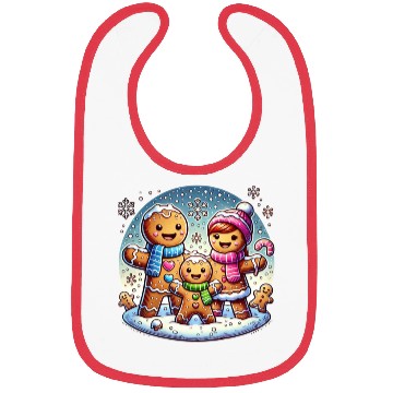 Discover Gingerbread Family Christmas Delight Bibs