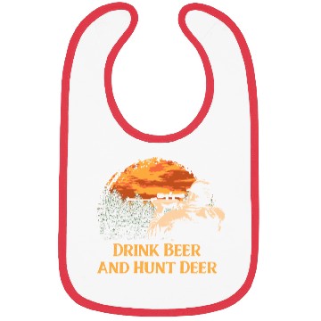 Discover Drink Beer and Hunt Deer Animal Stalking Elk Grunt Bibs