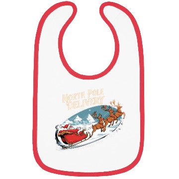 Discover North Pole Delivery with Santa and Reindeer Bibs