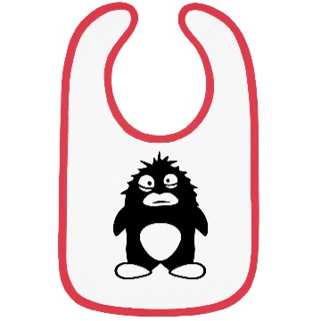 Discover Cute Penguin Stupid Crazy Funny Weird Comic Look Bibs