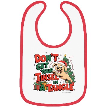 Discover Puppy Tinsel in a Tangle Bibs
