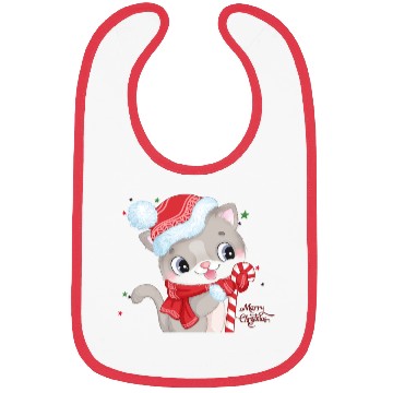 Discover Candy Cane Cuteness: Christmas Kitty Bibs