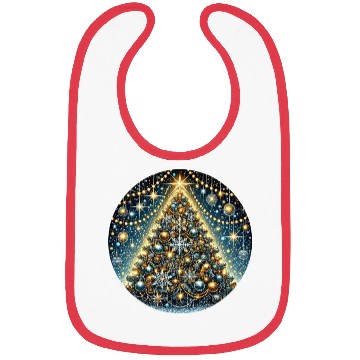 Discover Sparkling Christmas Tree with Golden Glow Bibs