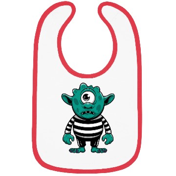 Discover Green Ogre With One Eye Bibs