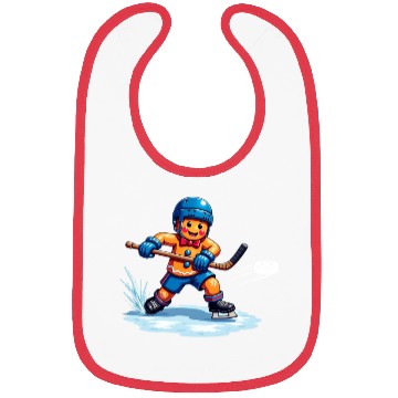 Discover gingerbread hockey player christmas fun Bibs