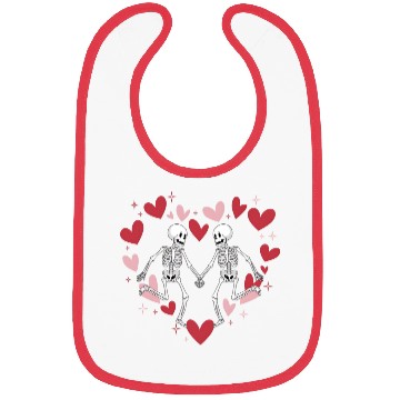 Discover Coquette Valentine Dancing Skeleton Bibs
