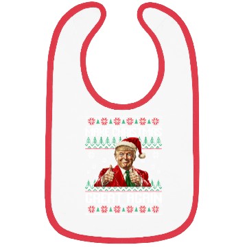 Discover Make Christmas Great Again Xmas Funny Trump Bibs