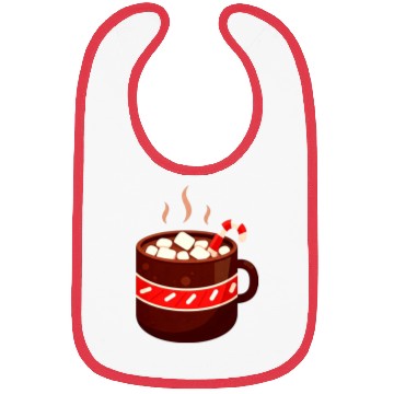 Discover Cozy Hot Chocolate Mug Design Bibs