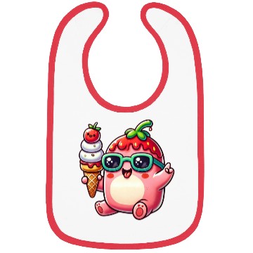 Discover Ice Cream Strawberry Chill Bibs
