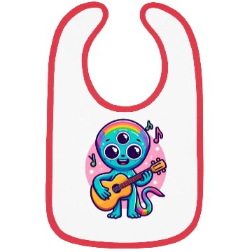 Discover Rainbow Alien Guitarist Bibs